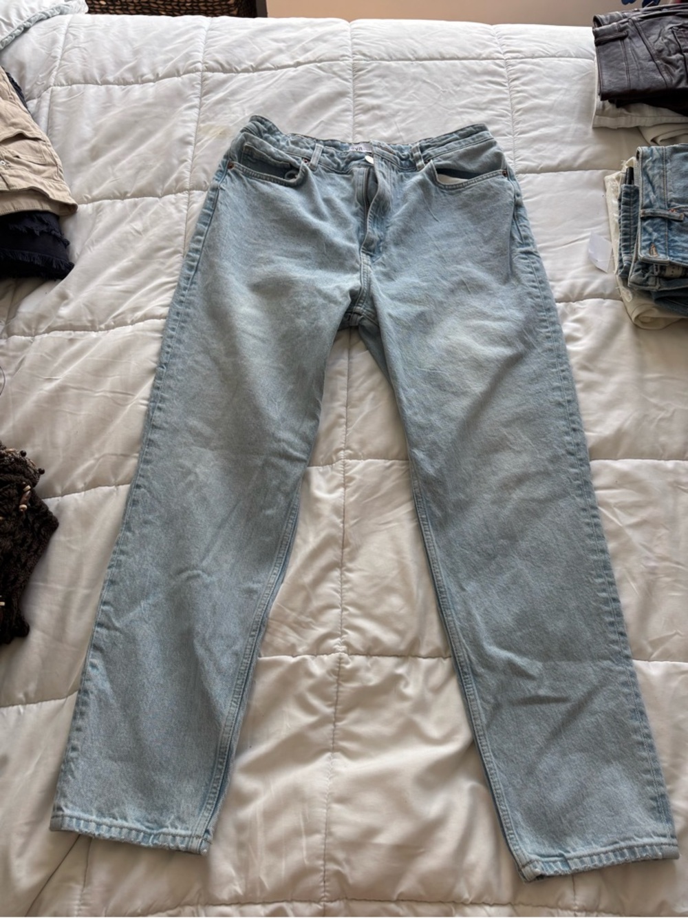 Zara Light Blue Straight Leg Jeans